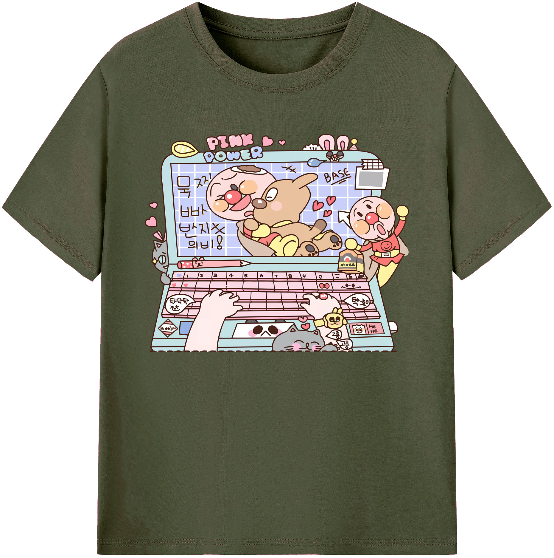 （画像用） アンパンマン Anpanman 綿100％ メンズ半袖Tシャツ｜肌触りやわらか＆通気性